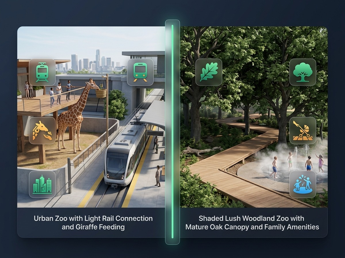 Dallas Zoo vs Fort Worth Zoo shade canopy and stroller ease comparison